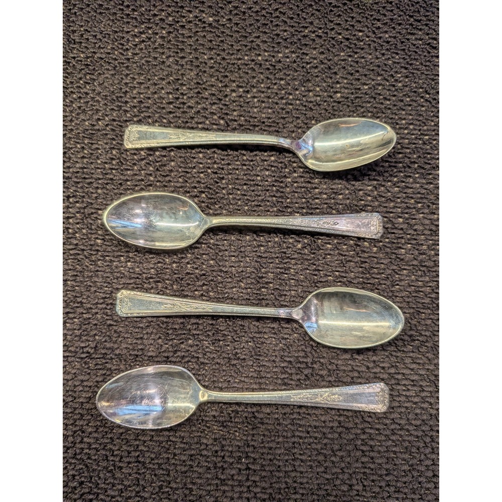 Vintage 1881 Rogers Oneida Proposal Teaspoons Set 4 Mid-Century Quiet Luxury